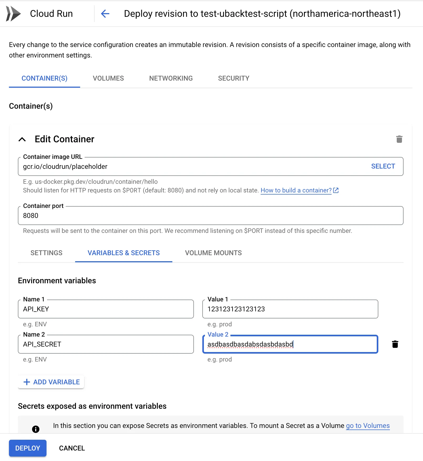 Environment Variables
